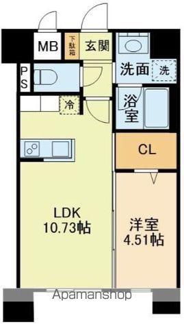 PRIME蓮台寺(1LDK/9階)の間取り写真