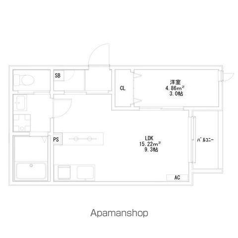 FIKA黒川(1LDK/1階)の間取り写真