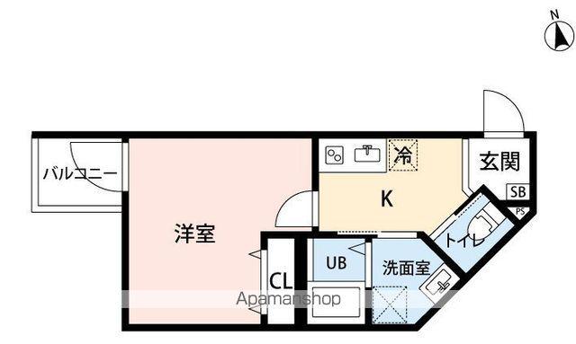 神大寺スクエア横浜(1K/3階)の間取り写真