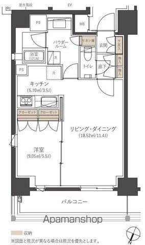 CLUB NEXUS 薬院大通(1LDK/3階)の間取り写真