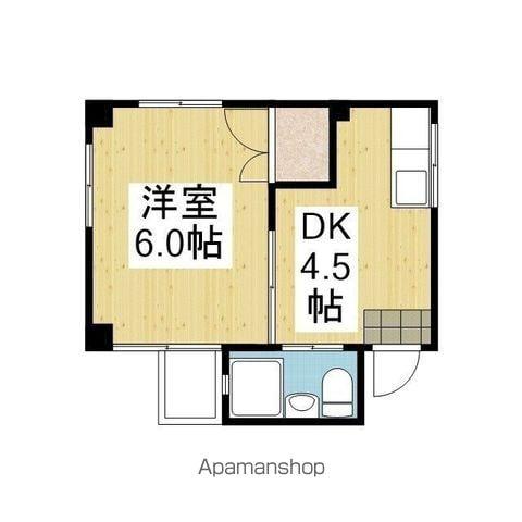 ヴィラ松山(1DK/2階)の間取り写真