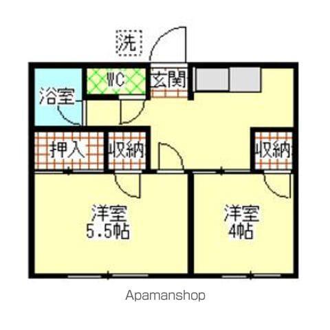 かわき荘(2K/2階)の間取り写真