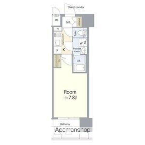 エスリード名古屋サザンプレイス(1K/13階)の間取り写真