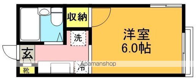 サンコーポ(1K/1階)の間取り写真