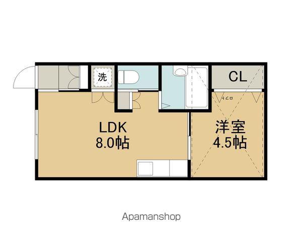 クリスティー(1LDK/2階)の間取り写真