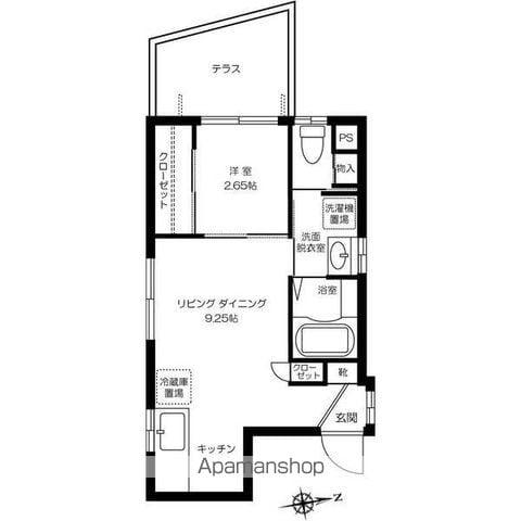 ふーが北池袋(1DK/1階)の間取り写真