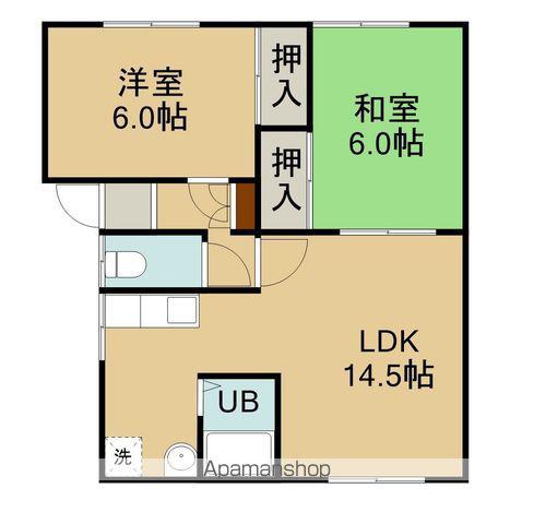 ハイホーム中村(2LDK/2階)の間取り写真