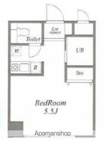 ユーコート金沢八景(1K/2階)の間取り写真