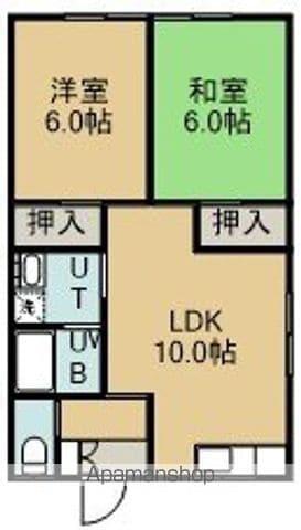 ヤマニハウスⅤ(2LDK/2階)の間取り写真