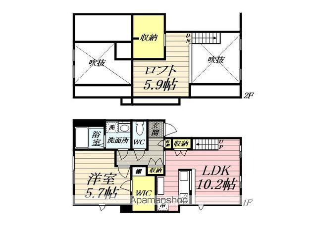 プリマ グレイス(1LDK/1階)の間取り写真
