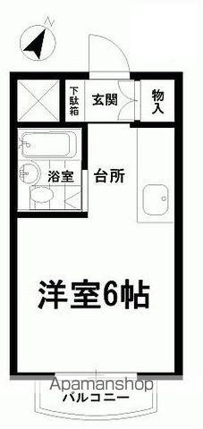 シャトーキミ(1K/2階)の間取り写真