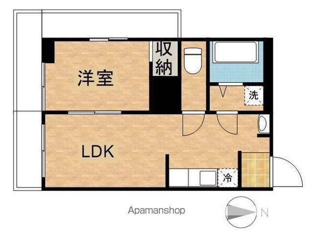 福田ビル(1LDK/3階)の間取り写真