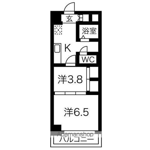 エス・コート(2K/2階)の間取り写真