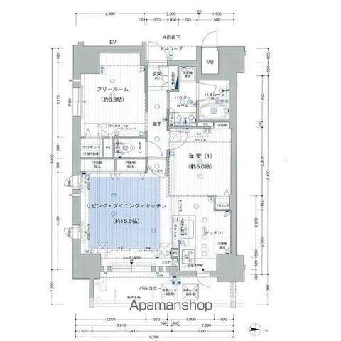 プレサンスロジェ丸の内(1LDK/5階)の間取り写真