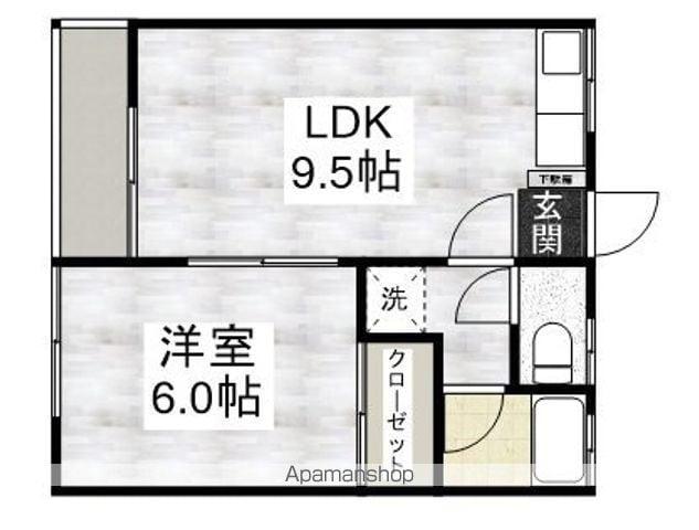サンハイツ(1LDK/1階)の間取り写真