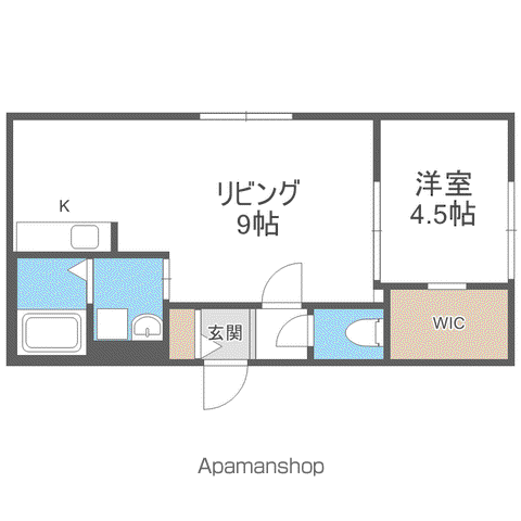 HERO YAMAHANA1(1LDK/1階)の間取り写真