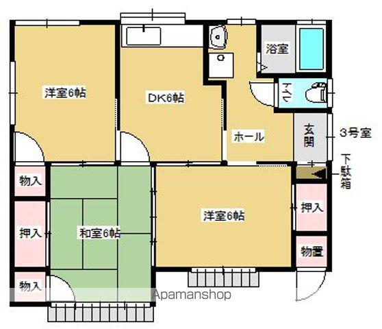 東北本線 二本松駅 徒歩30分 1階建 築38年(3DK)の間取り写真