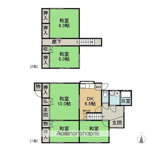 中央本線 土岐市駅 徒歩13分 2階建 築41年(5DK)の間取り写真