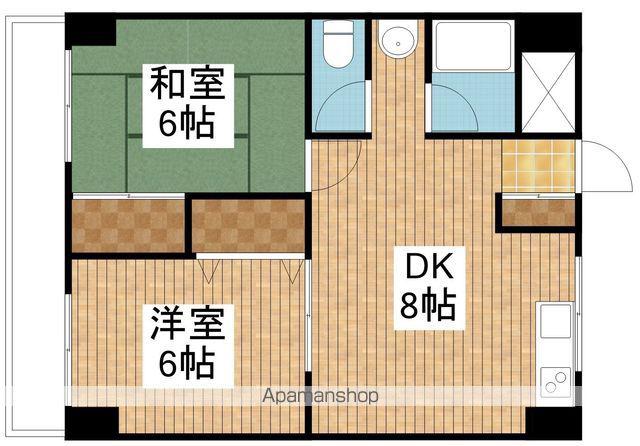 まるよし第5ビル(2DK/7階)の間取り写真