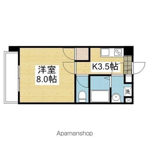 駅前マンション牛渕(1K/2階)の間取り写真