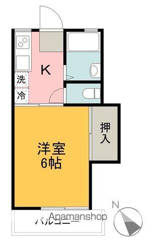 第二コーポ(1K/2階)の間取り写真