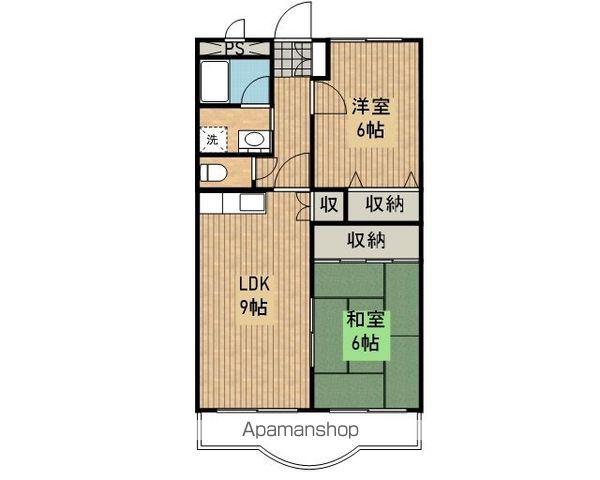 マンションインディペンデンス(2LDK/3階)の間取り写真