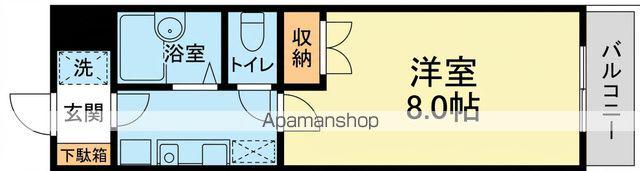 若草フェニックスマンション(1K/2階)の間取り写真