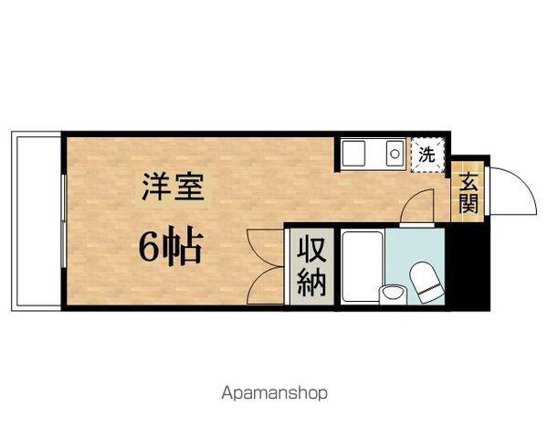 ジュネス南大沢(ワンルーム/2階)の間取り写真