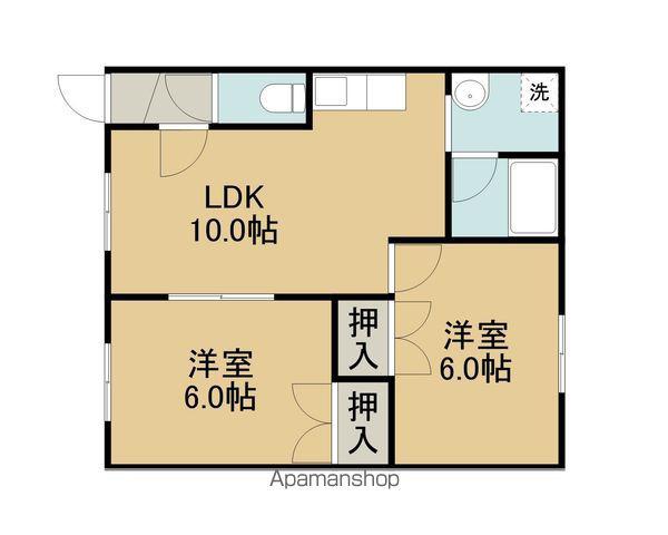 レインボーハウスAZZURRI(2LDK/2階)の間取り写真