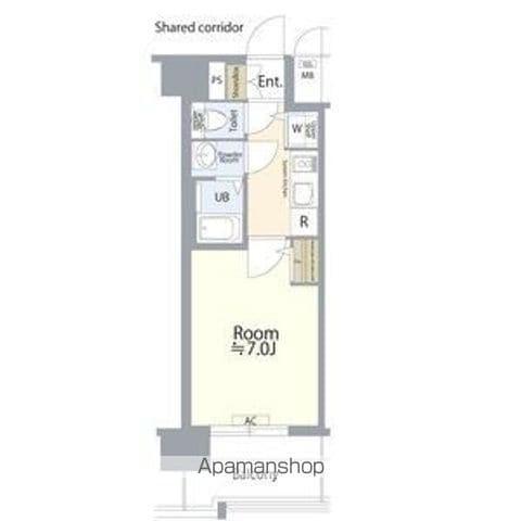 エスリード鶴舞シエスタ(1K/4階)の間取り写真