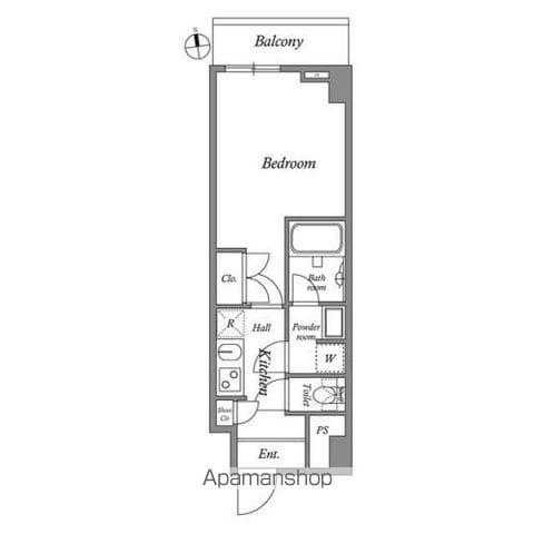 THE RESIDENCE神楽坂Ⅱ(1K/1階)の間取り写真