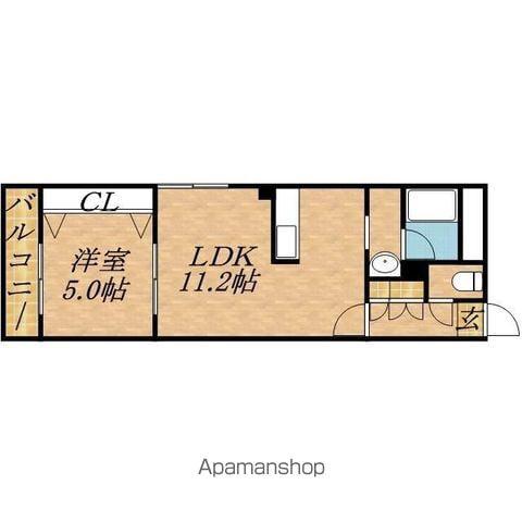 サザンサテライト北大(1LDK/7階)の間取り写真