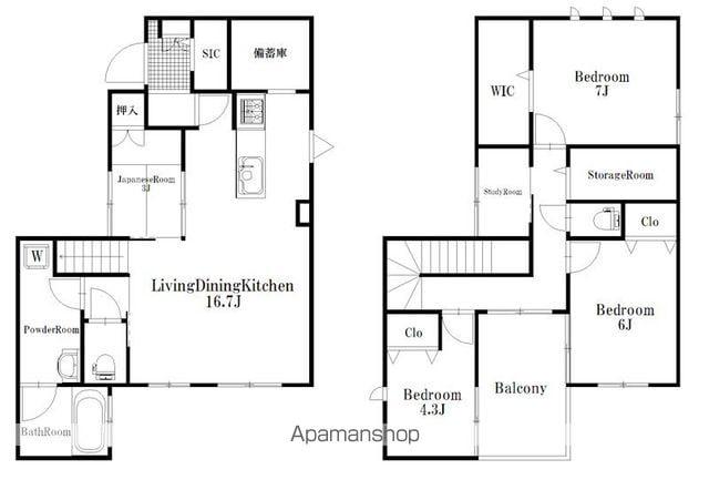 中央本線 高円寺駅 徒歩4分 2階建 築1年(4SLDK)の間取り写真