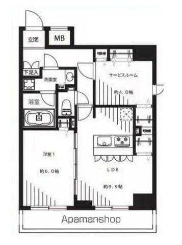 メインステージ入谷Ⅱ(2LDK/10階)の間取り写真