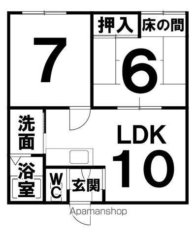 コーポ171(2LDK/1階)の間取り写真