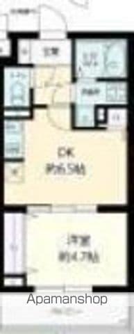 イーグルロード業平(1DK/4階)の間取り写真