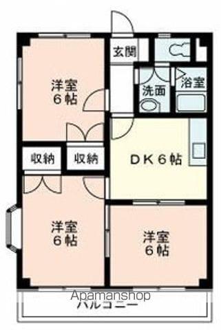YSビル(3DK/3階)の間取り写真