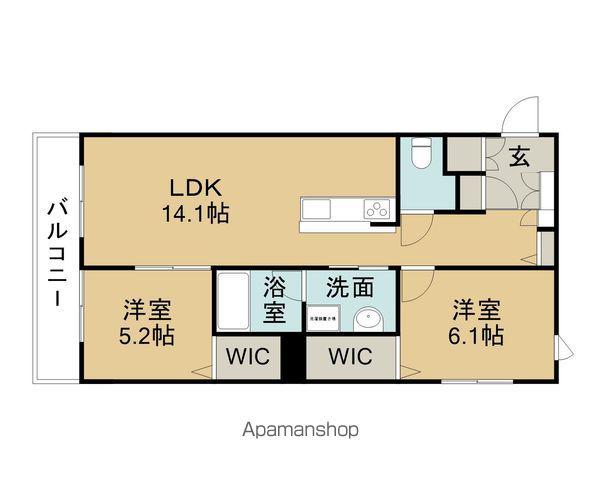 ALNEST(1LDK/2階)の間取り写真