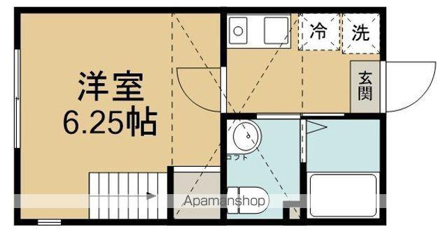 クリムゾンハイツ的場(1K/2階)の間取り写真
