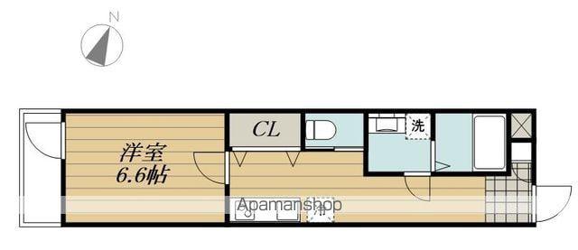 MELDIA福生Ⅲ(1LDK/2階)の間取り写真