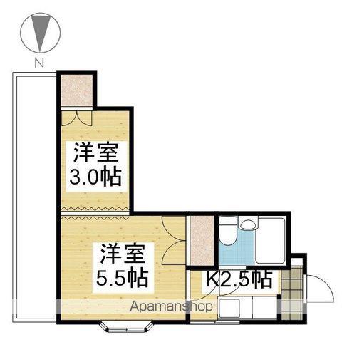 メゾンドルー城北(2K/5階)の間取り写真