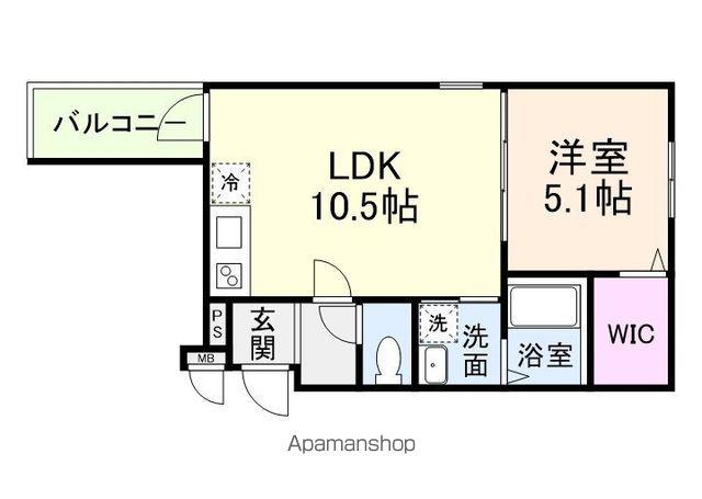 フジパレス住吉遠里小野5番館(1LDK/2階)の間取り写真