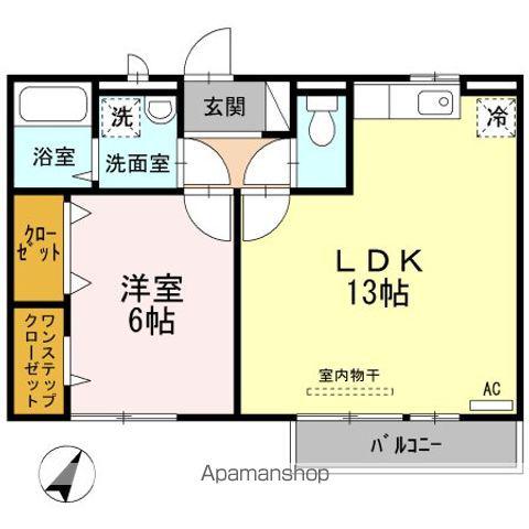 プランドールカーサ(1LDK/2階)の間取り写真