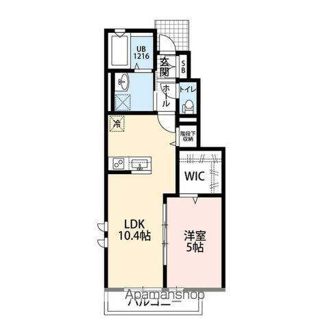 アムール クリザンテム(1LDK/1階)の間取り写真