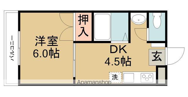 ヴィラコートピジョン(1DK/3階)の間取り写真