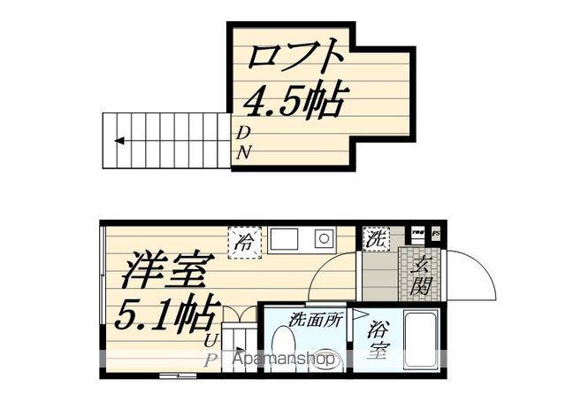 アルトゥーラ戸塚(ワンルーム/1階)の間取り写真