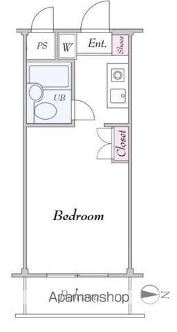 NJK鶴見寮(ワンルーム/3階)の間取り写真