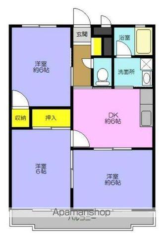 メゾン池田(3DK/3階)の間取り写真
