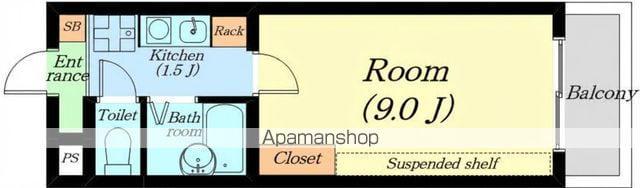 センチュリー柴田2(1K/4階)の間取り写真