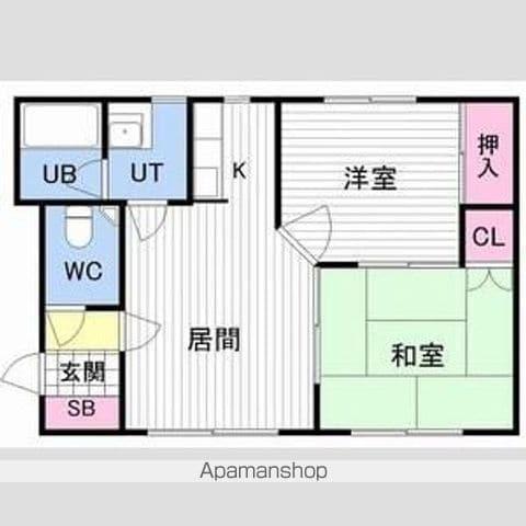Kハイム星置A(2LDK/3階)の間取り写真